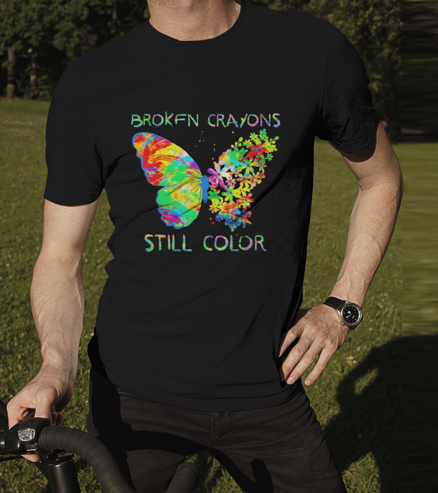BROKEN CRAYONS STILL COLOR BUTTERFLY T-Shirt