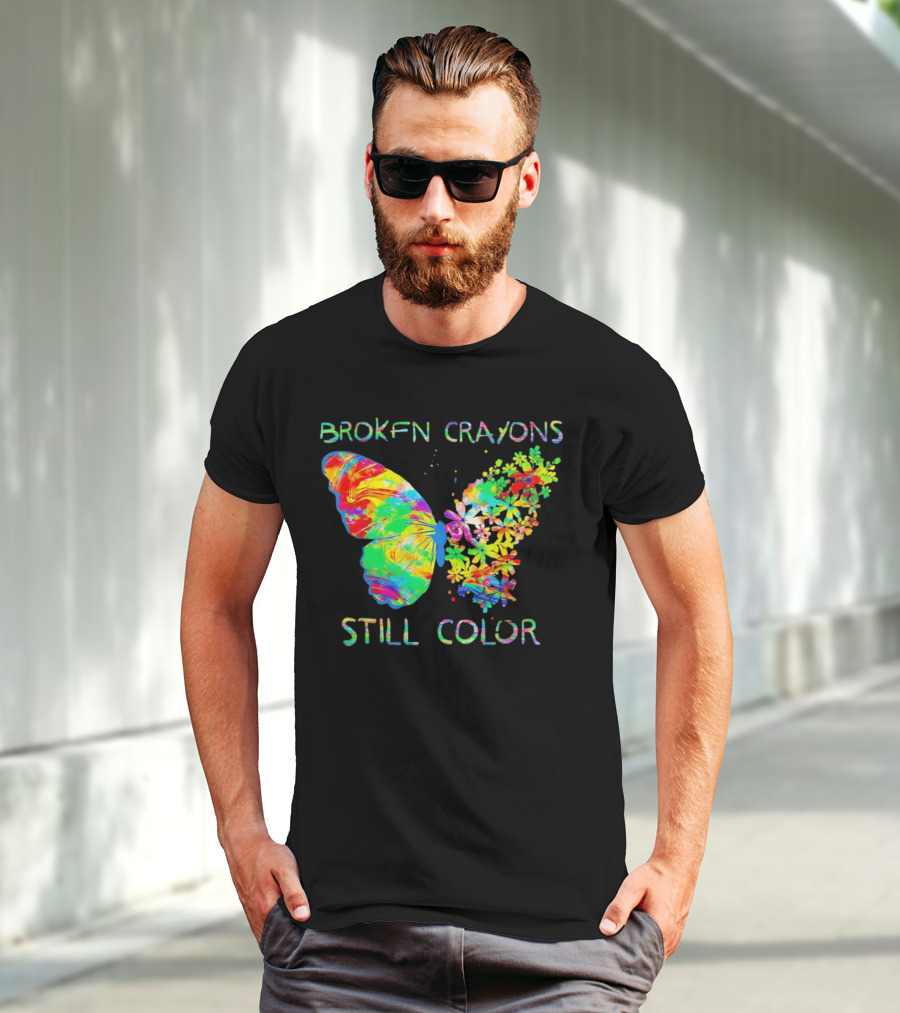 BROKEN CRAYONS STILL COLOR BUTTERFLY T-Shirt