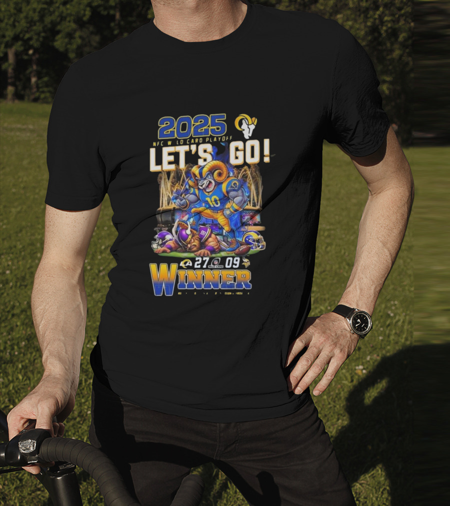 2025 NFC Wild Card Playoff Let’s Go Los Angeles Rams Winner 27-09 T-Shirt