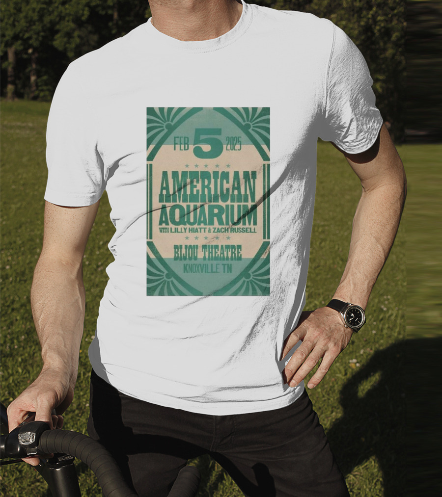 American Aquarium With Lilly Hiatt And Zach Russell Feb 5 2025 Bijou Theatre Knoxville TN T-Shirt