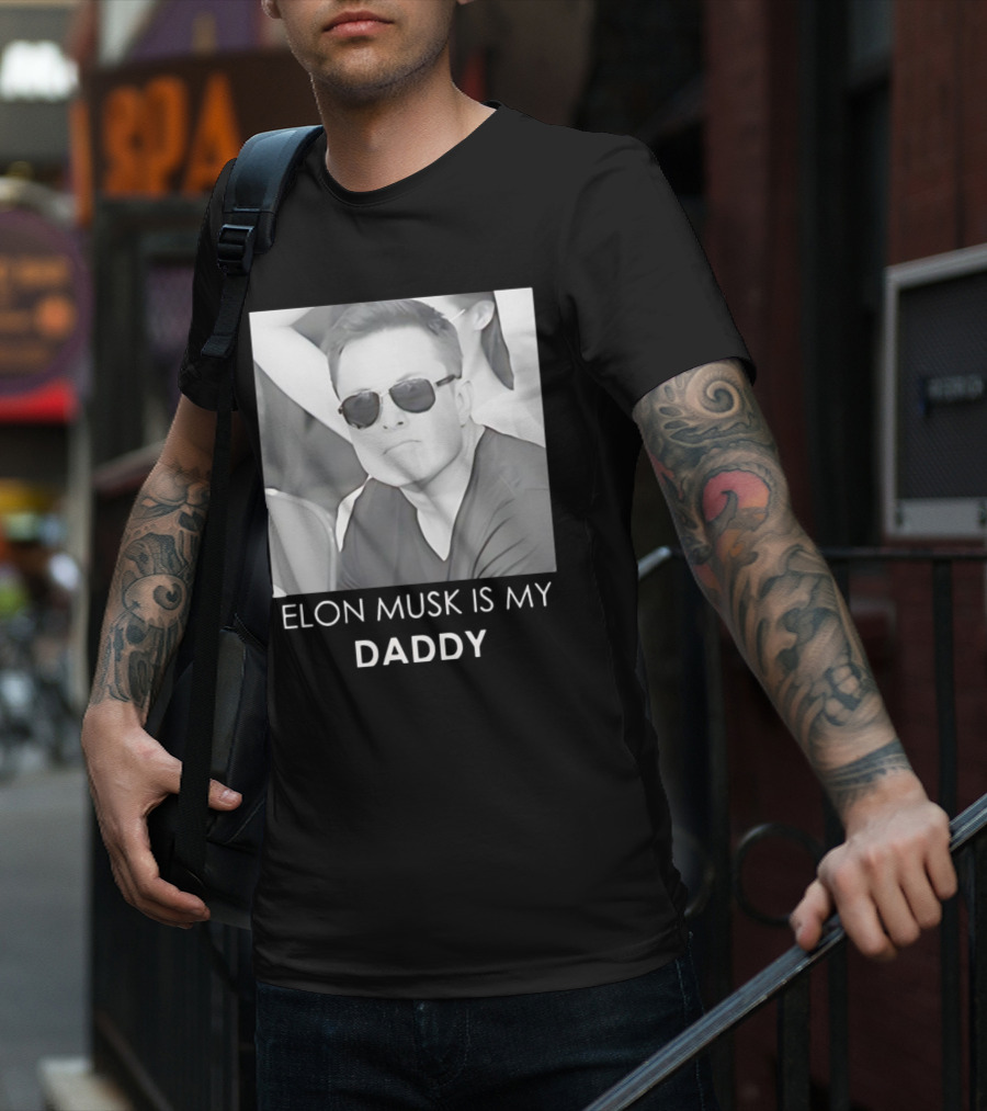 Elon Musk Is My Daddy Sunglasses Image T-Shirt