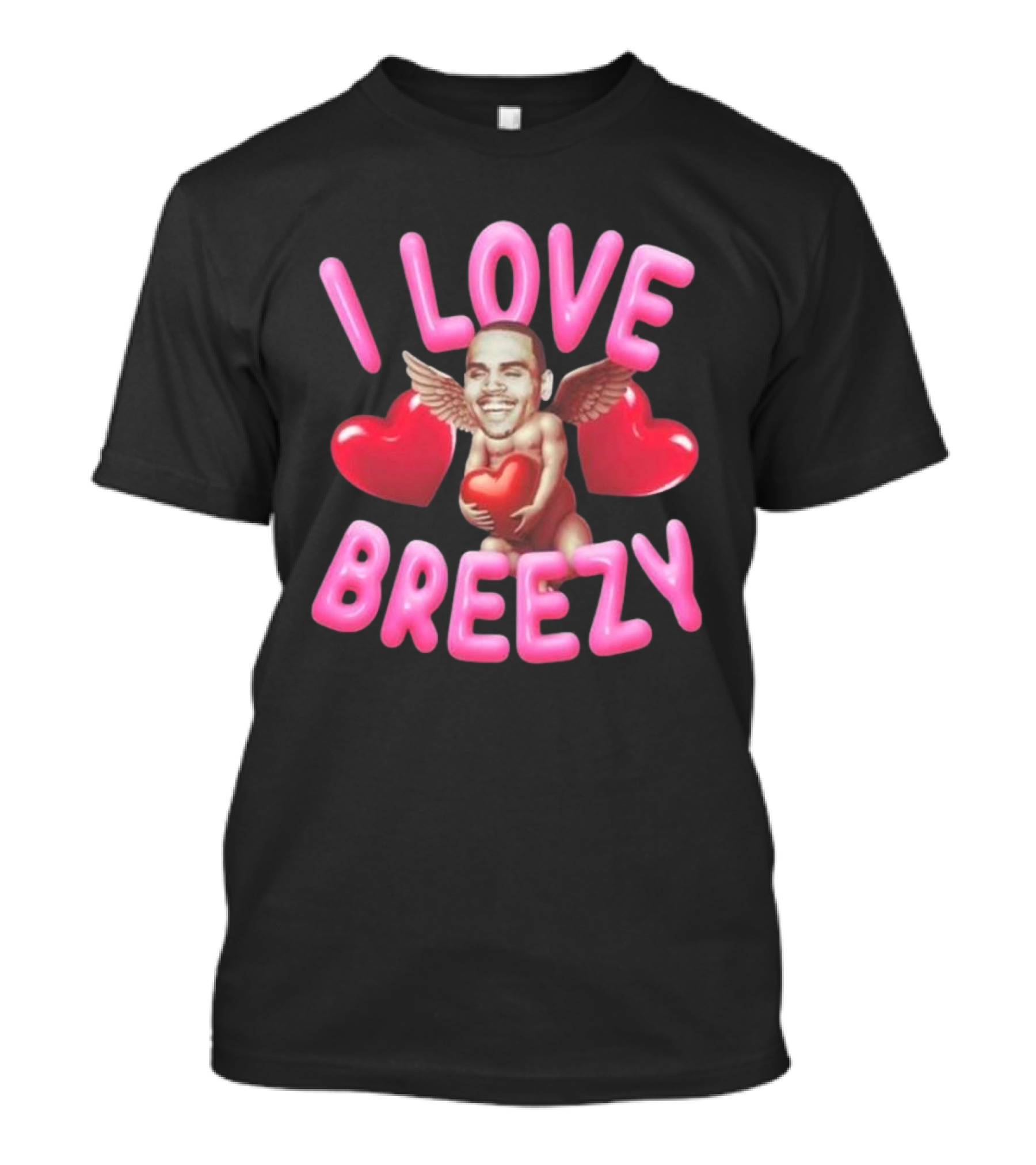 Chris Brown I Love Breezy Cupid Hearts T-Shirt