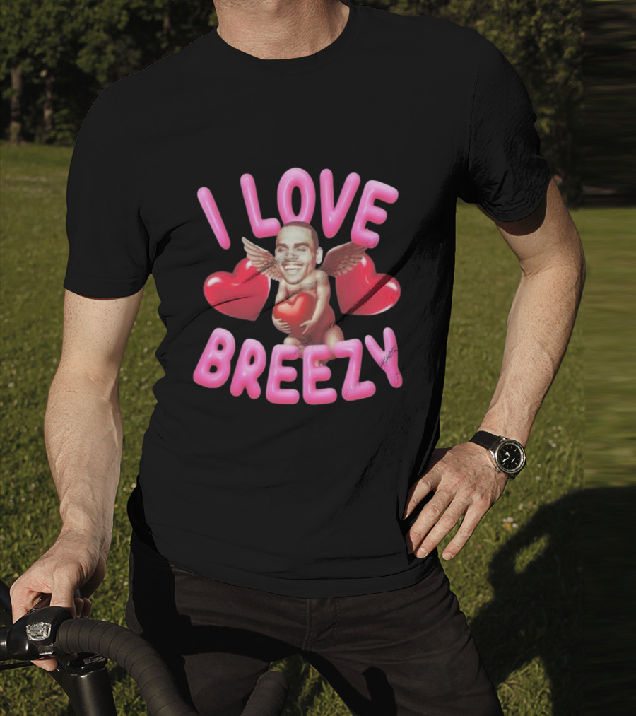 Chris Brown I Love Breezy Cupid Hearts T-Shirt