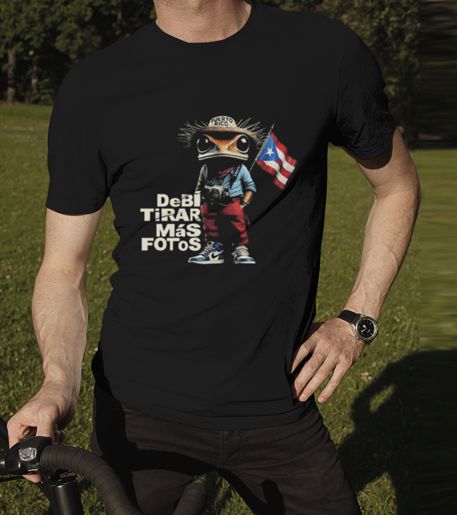 DeBi TiRAR Más FoTOs Puerto Rico Flag Frog Character Shoes T-Shirt