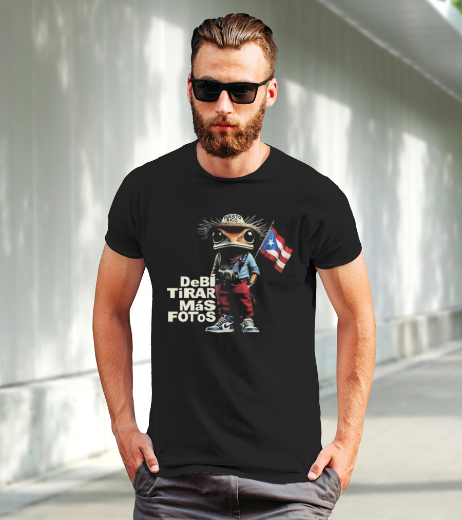 DeBi TiRAR Más FoTOs Puerto Rico Flag Frog Character Shoes T-Shirt