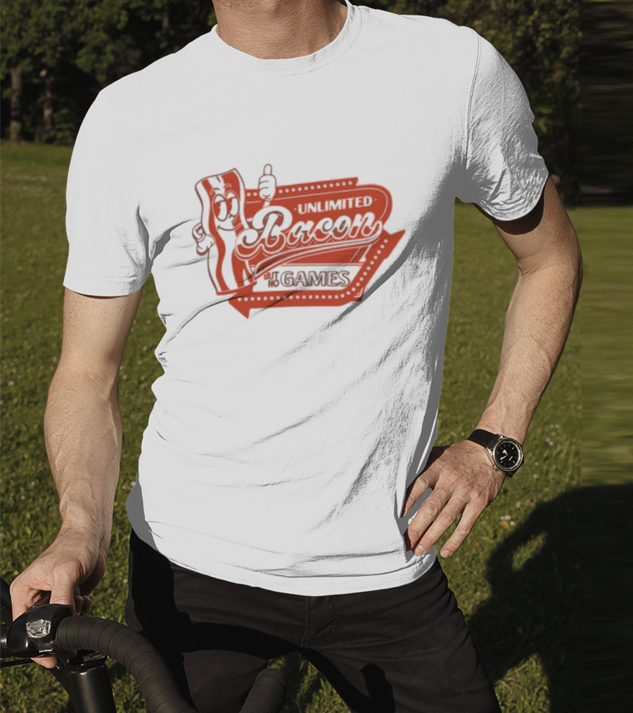 Chuckle Sandwich Unlimited Bacon But No Games T-Shirt