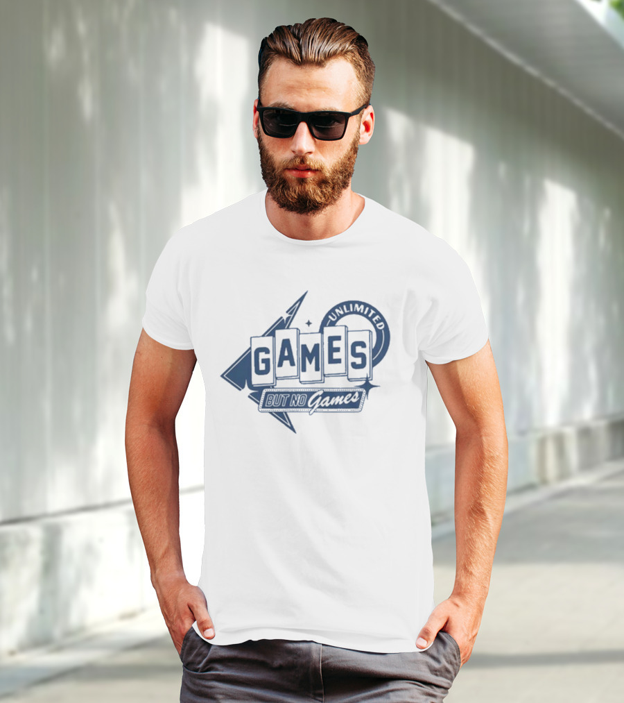 Chuckle Unlimited Games But No Games Ringer T-Shirt