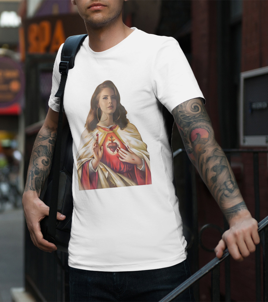 Jesus Lana Del Rey Sacred Heart Icon Image T-Shirt