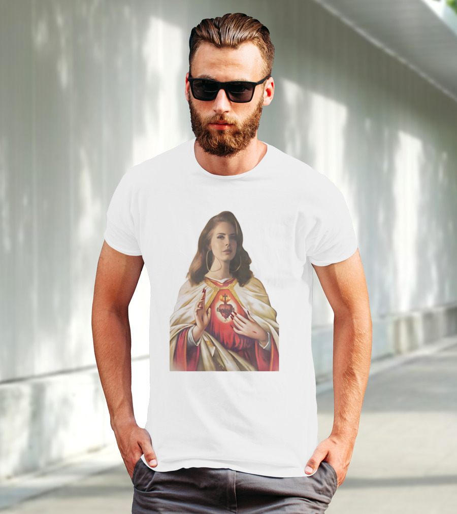 Jesus Lana Del Rey Sacred Heart Icon Image T-Shirt