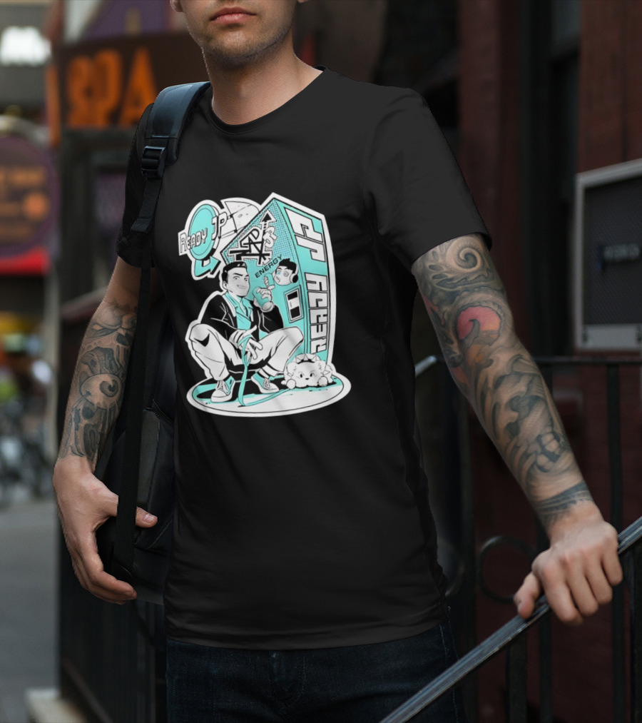 Ready JP Energy Machine Retro Style Oponok T-Shirt