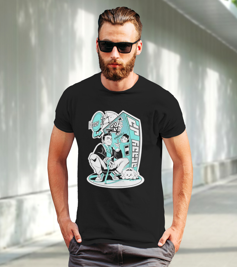 Ready JP Energy Machine Retro Style Oponok T-Shirt