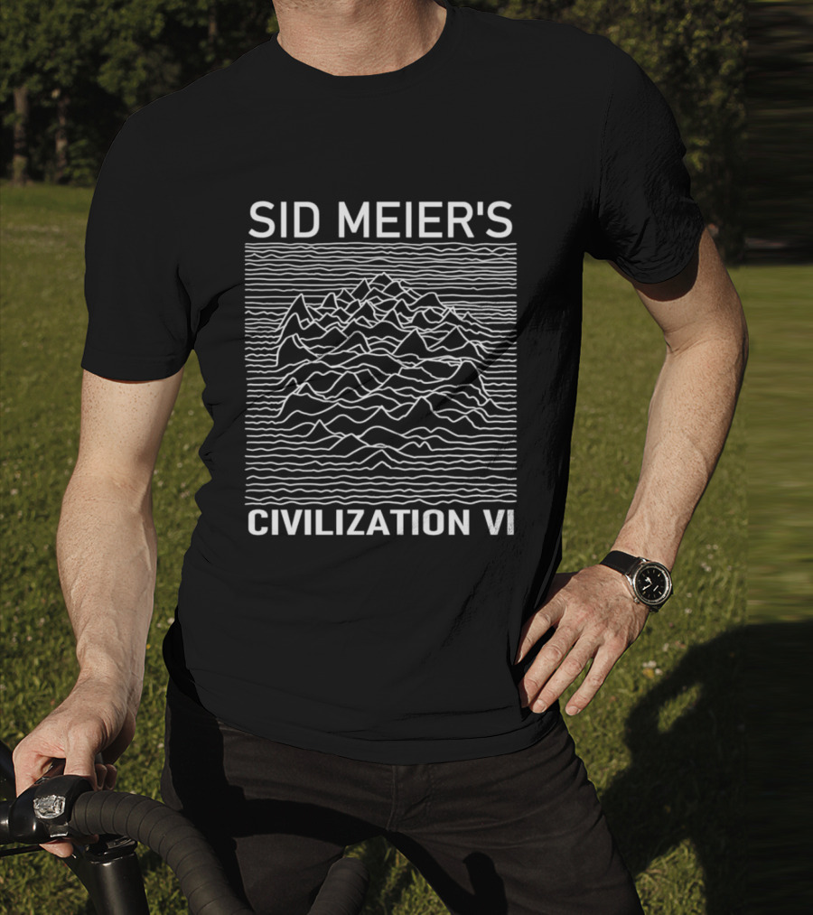 Sid Meier’s Civilization VI Stylized Topographic Waves T-Shirt