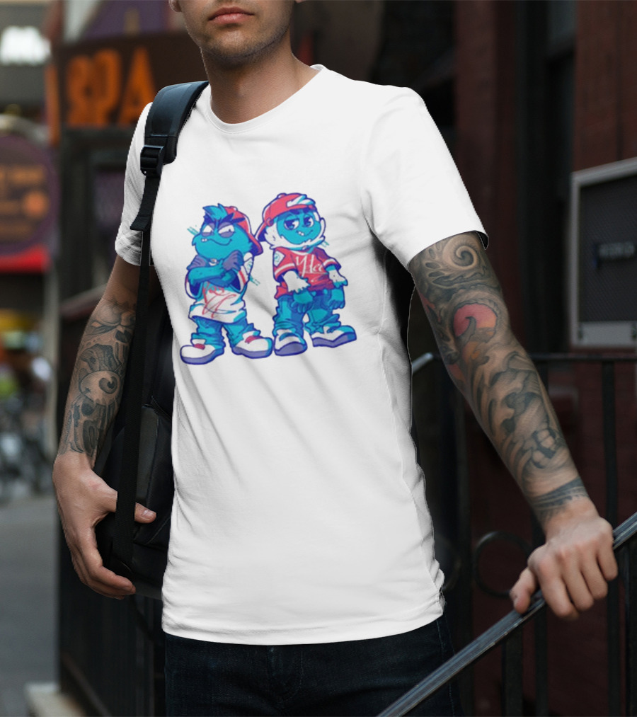 2 Kewl 4 School April Fools 2025 Hip-Hop Cartoon Characters In Red And White Outfits T-Shirt