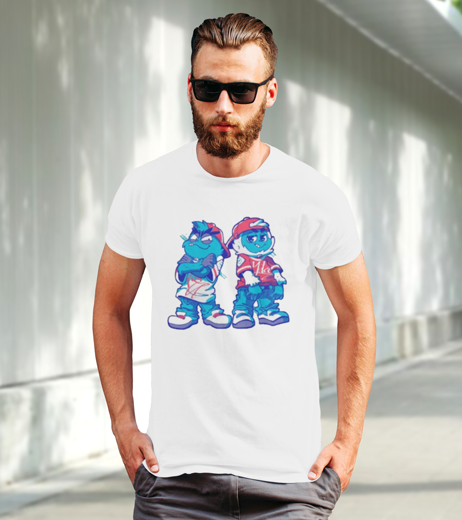 2 Kewl 4 School April Fools 2025 Hip-Hop Cartoon Characters In Red And White Outfits T-Shirt