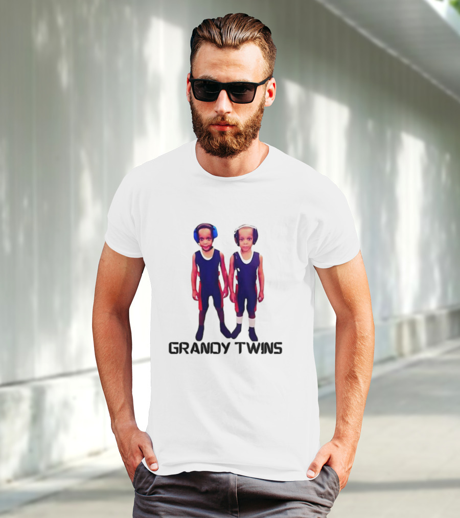 Baby Grandy Twins Wrestlers With Protective Headgear T-Shirt