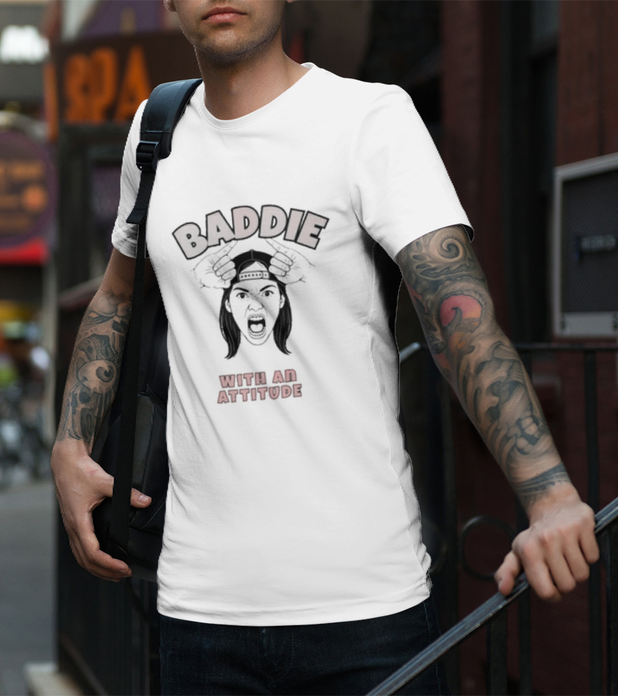 Baddie With An Attitude Bulldog Graphic T-Shirt