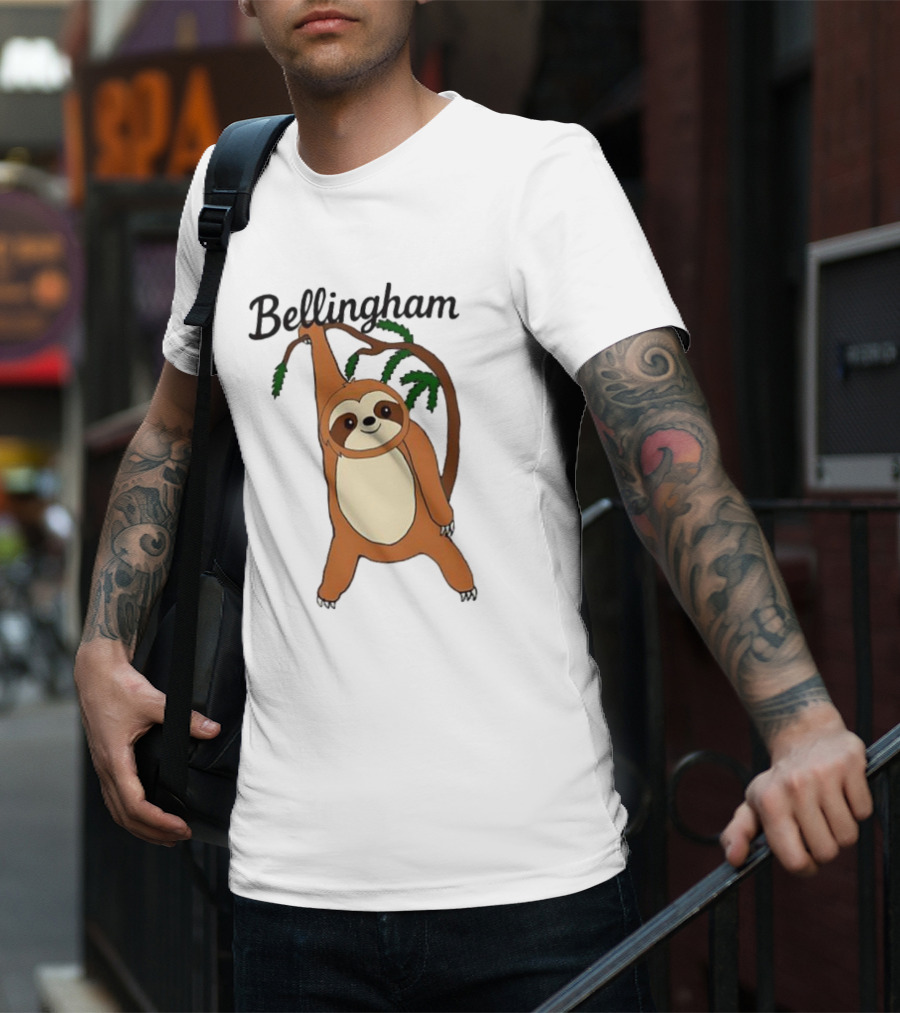 Bellingham Sloth Hanging From Tree Branch T-Shirt
