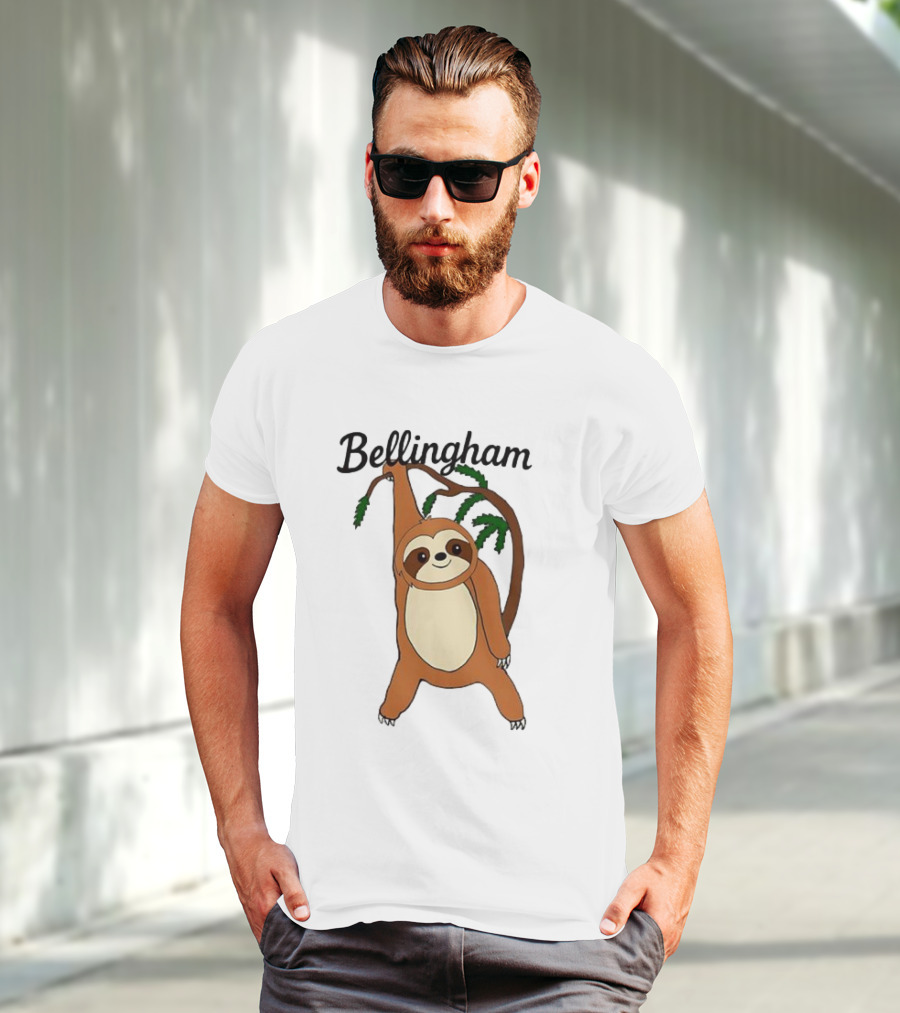 Bellingham Sloth Hanging From Tree Branch T-Shirt
