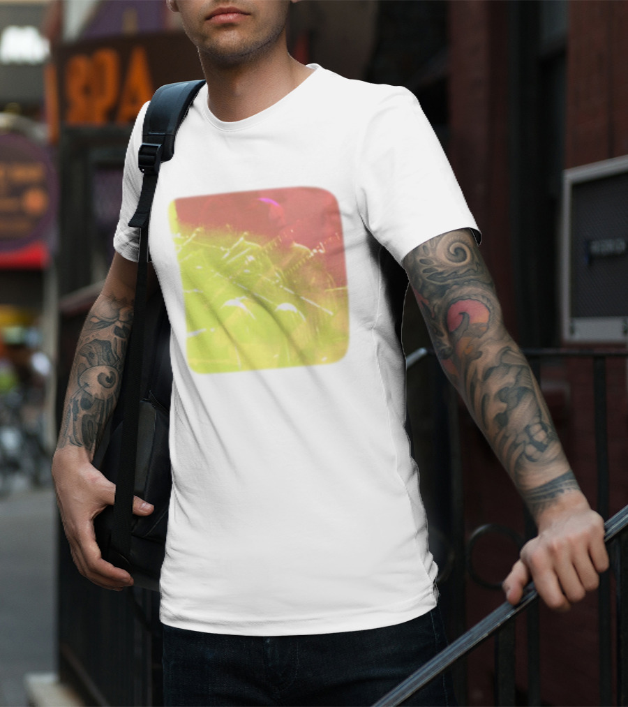 Big Thief Live At Revolution Hal Multicolored Guitar Overlay T-Shirt