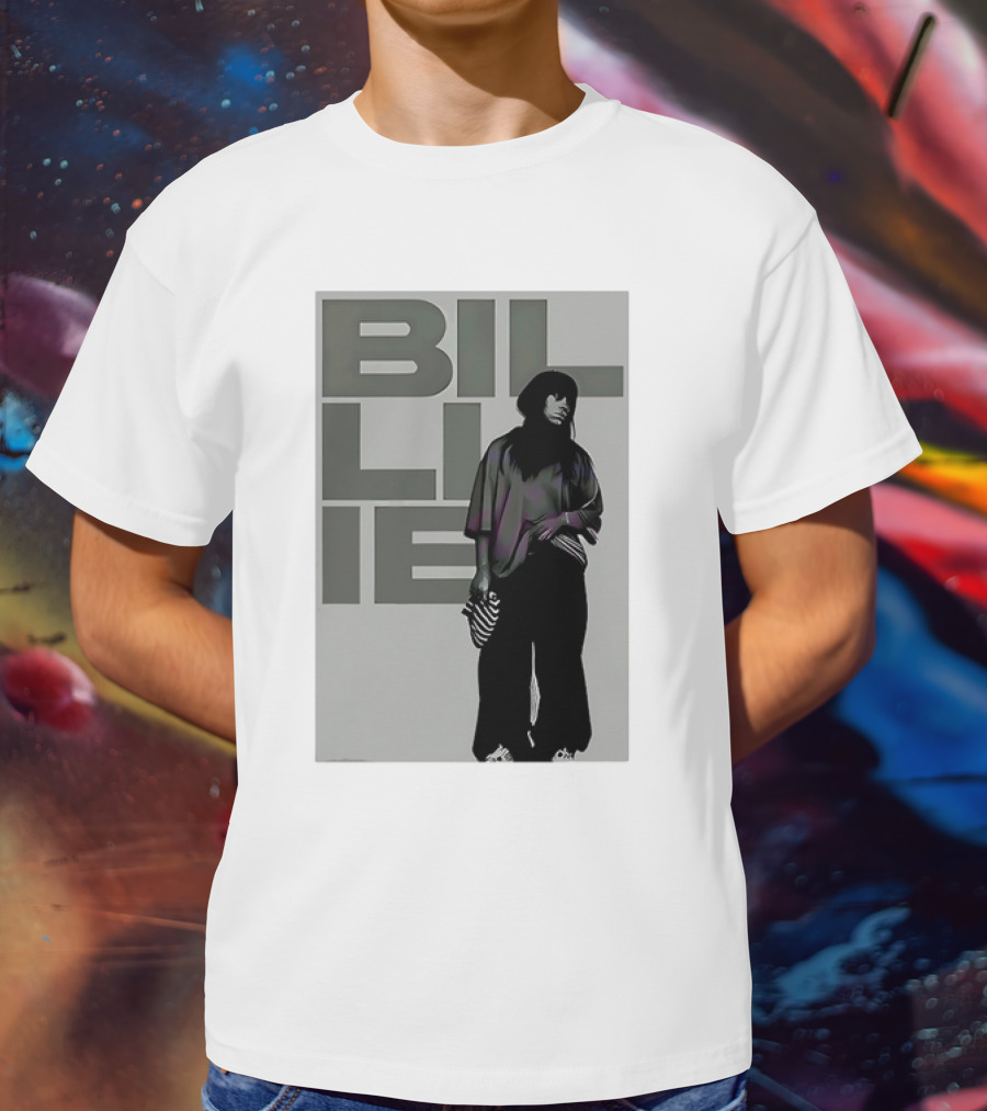 Billie Eilish Striped Bag Monochrome Fashion T-Shirt