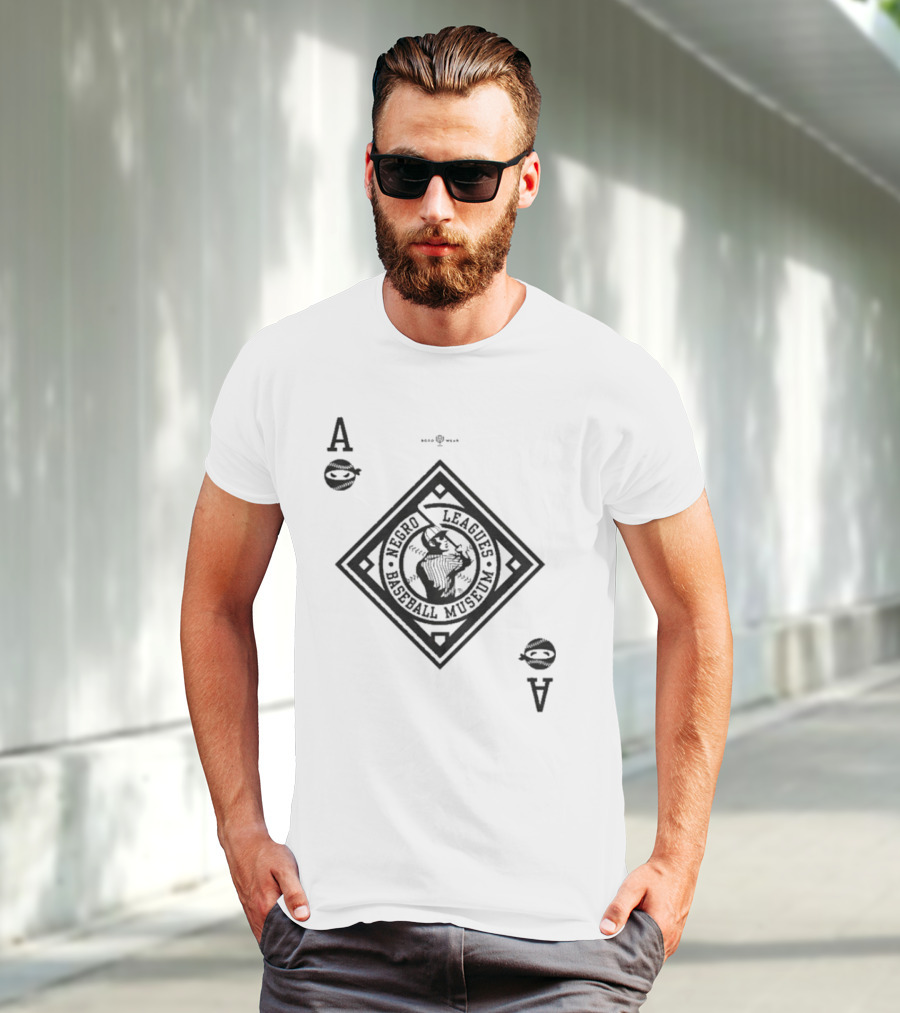 Negro Leagues Baseball Museum Black Aces Playing Card Style T-Shirt
