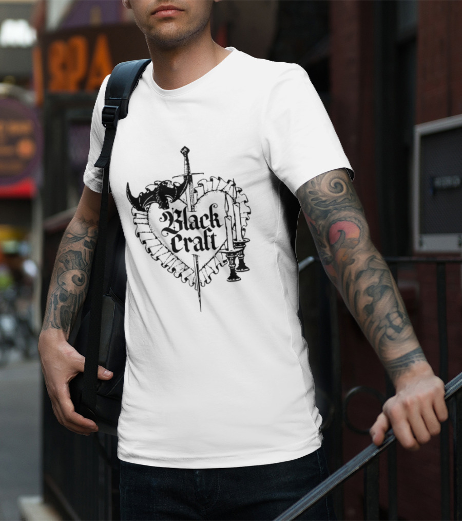 Blackcraft Cult Dagger Heart With Candles And Roses T-Shirt