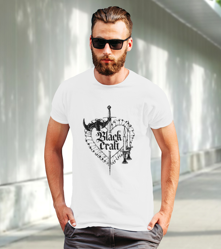 Blackcraft Cult Dagger Heart With Candles And Roses T-Shirt