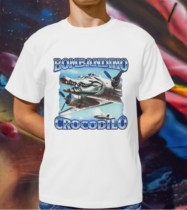 Bombandino Crocodilo Airplane Crocodile Head Artwork T-Shirt
