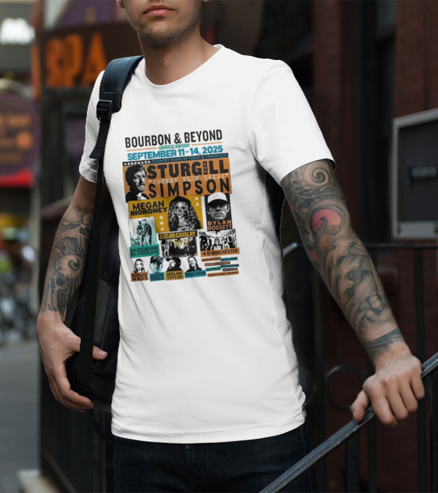 Bourbon & Beyond 2025 Louisville Kentucky Sturgill Simpson Megan Moroney Flatland Cavalry September 11-14 Country Stars T-Shirt