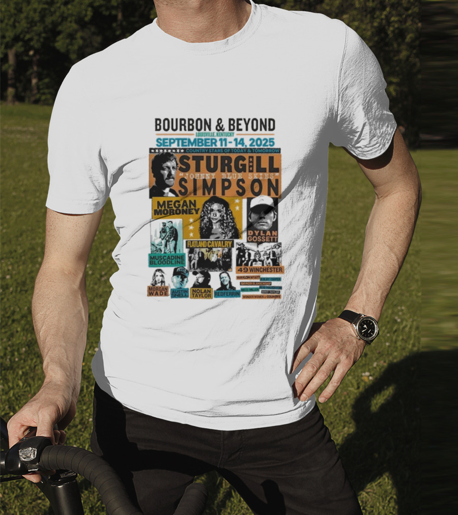 Bourbon & Beyond 2025 Louisville Kentucky Sturgill Simpson Megan Moroney Flatland Cavalry September 11-14 Country Stars T-Shirt