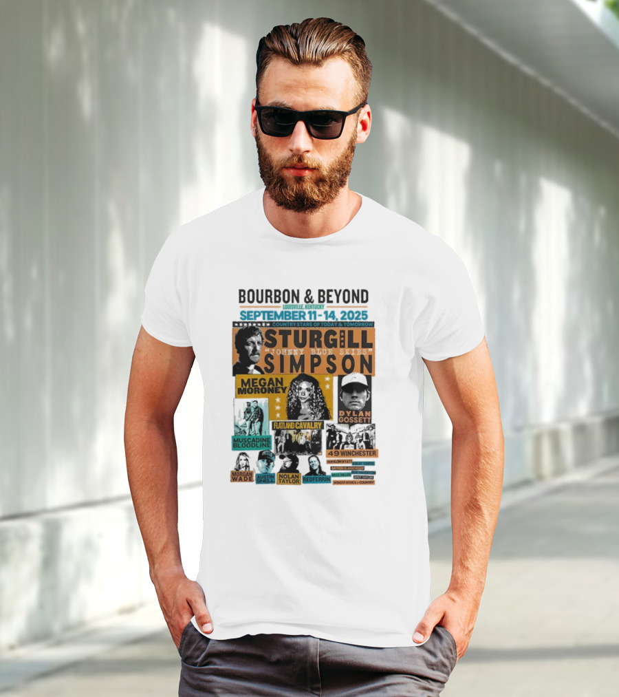 Bourbon & Beyond 2025 Louisville Kentucky Sturgill Simpson Megan Moroney Flatland Cavalry September 11-14 Country Stars T-Shirt