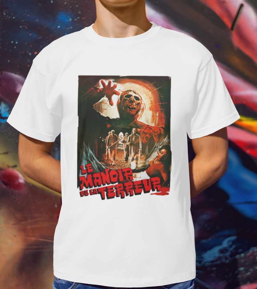 Le Manoir De La Terreur Horror Art T-Shirt