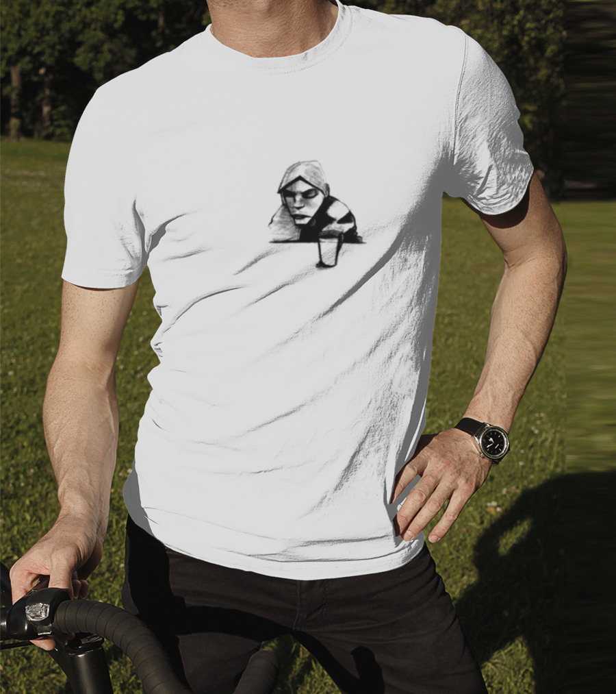 Burial Untrue Album Cover Motif With Cross And Abstract Faces T-Shirt