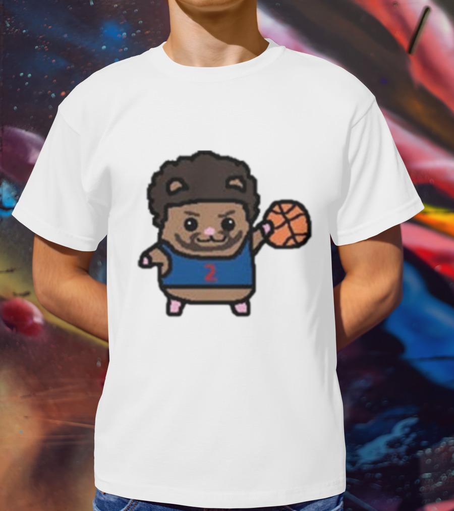 Cade Cunninghamster Basketball Cartoon Character Sportswear T-Shirt