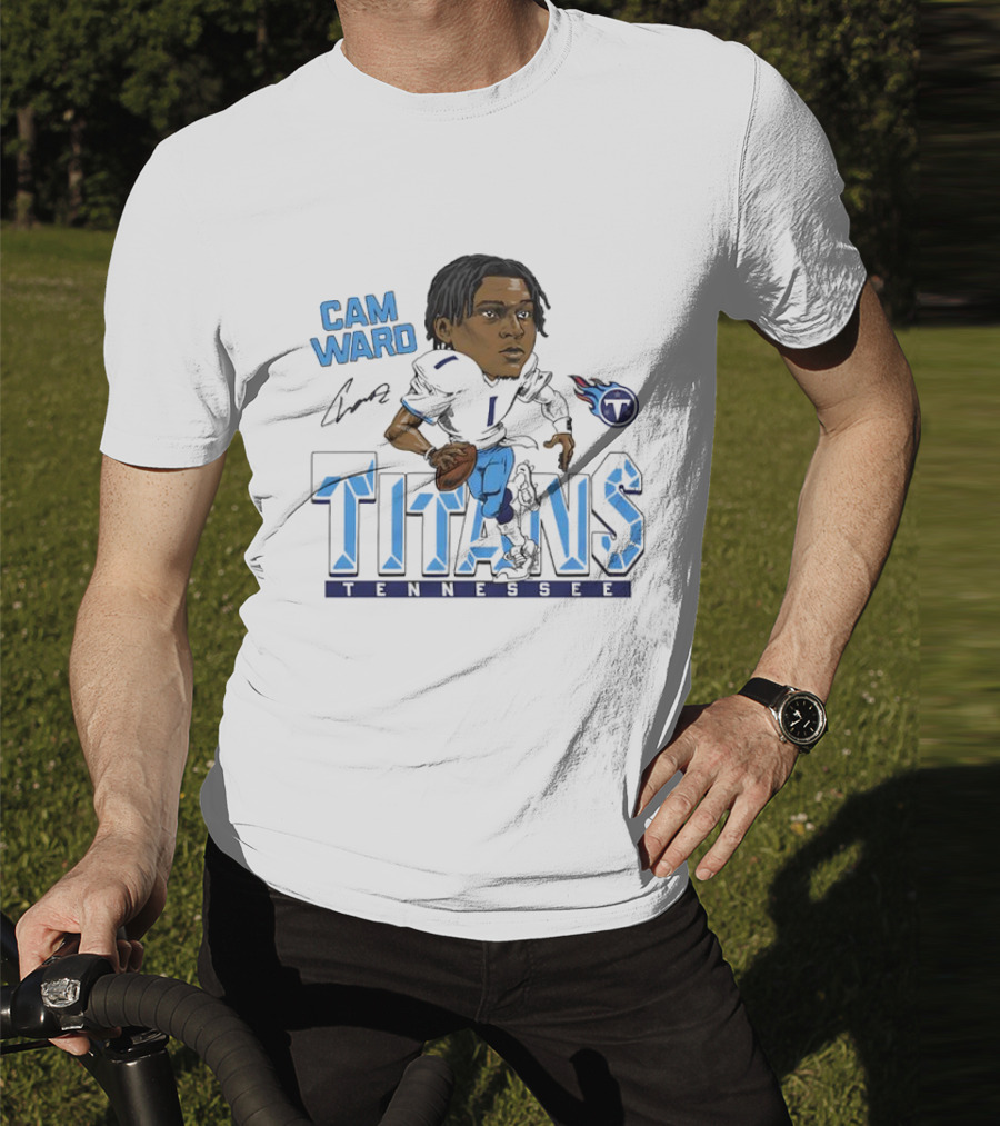 Cam Ward Signature Tennessee Titans Caricature T-Shirt