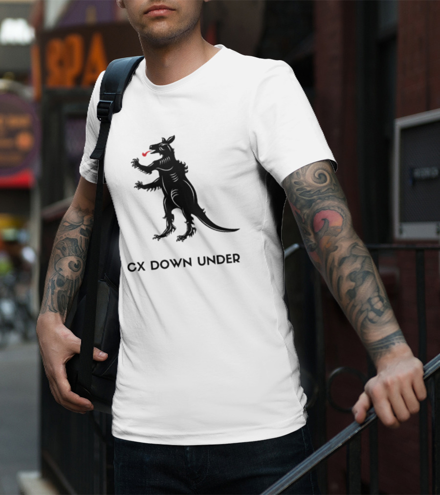 CX Down Under Bicycle Rider Kangaroo Of Flanders T-Shirt