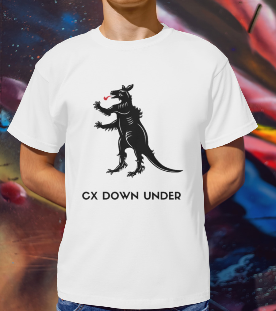 CX Down Under Bicycle Rider Kangaroo Of Flanders T-Shirt