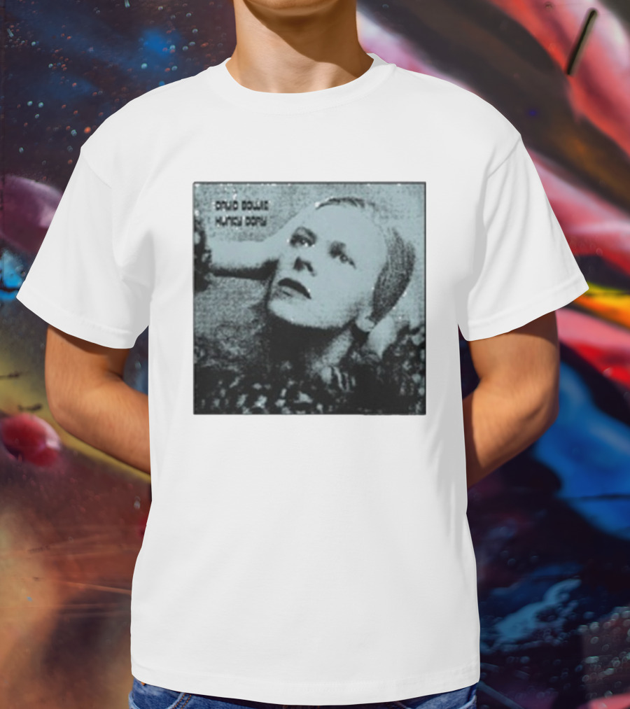 David Bowie Hunky Dory Album Cover Iconic 1971 Retro Style T-Shirt