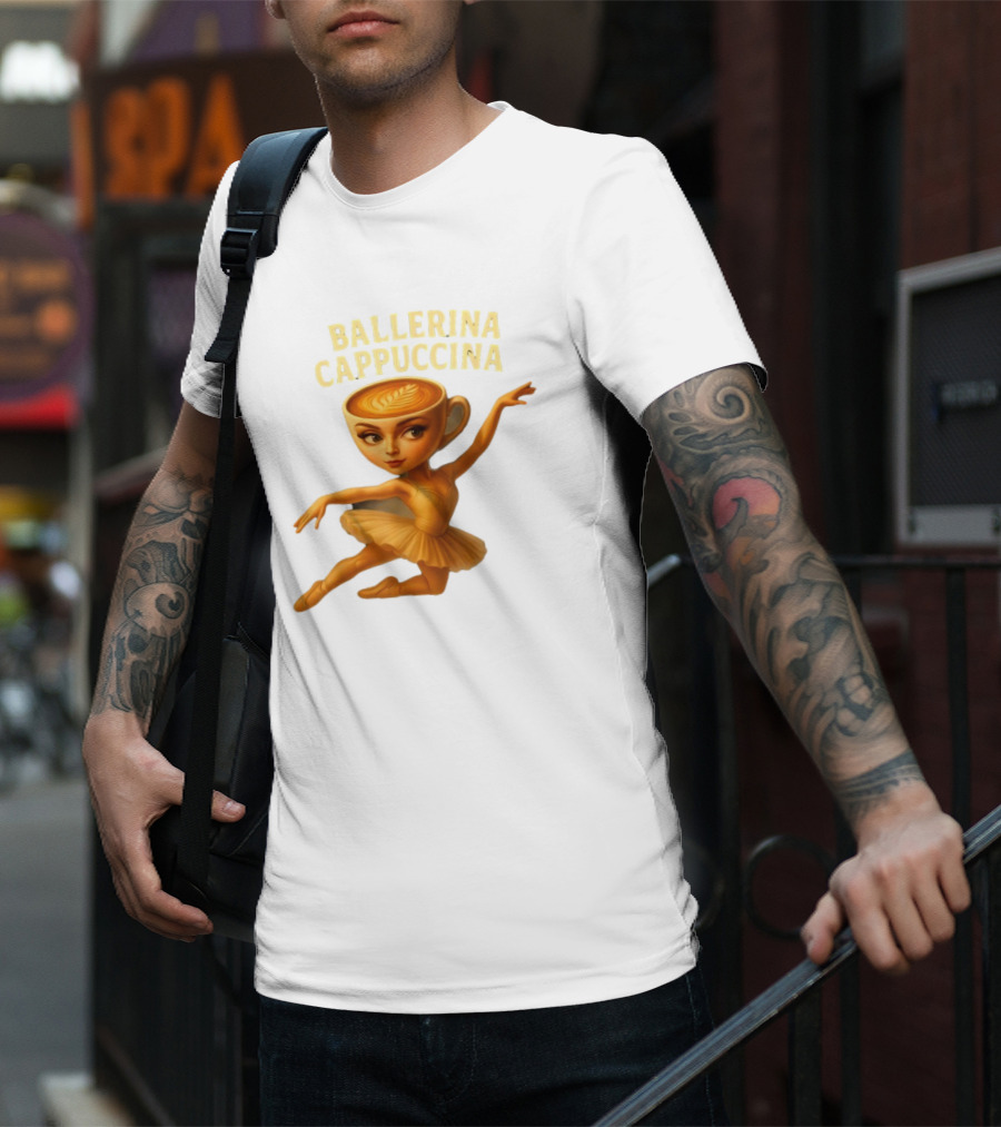 Ballerina Cappuccina Dance Meme Cappuccino Head Ballerina T-Shirt