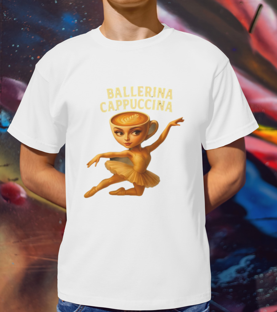 Ballerina Cappuccina Dance Meme Cappuccino Head Ballerina T-Shirt