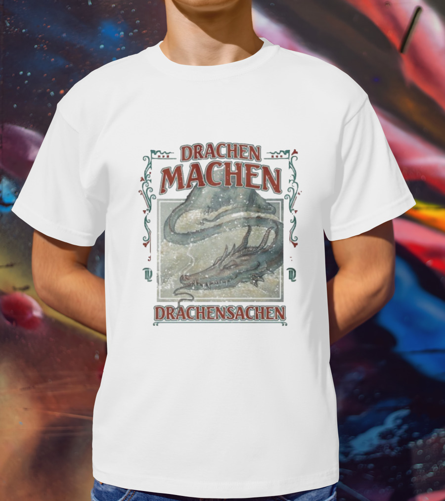Drachen Machen Drachensachen Dragon Artwork Scene T-Shirt