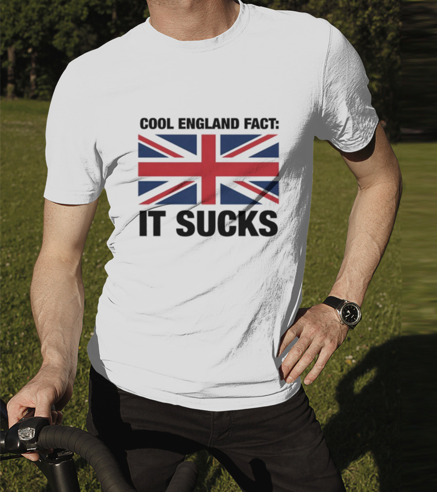 "Union Jack With England Fact It Sucks Statement" T-Shirt