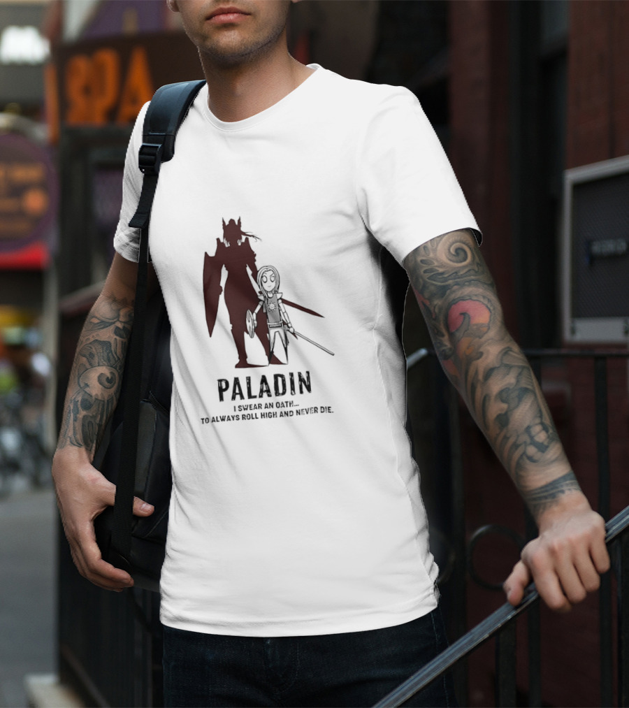Dungeons And Dragons Paladin Oath Always Roll High Never Die T-Shirt