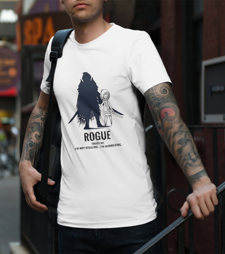 Dungeons And Dragons Rogue Trust Me I’m Not Stealing I’m Borrowing Silhouette T-Shirt