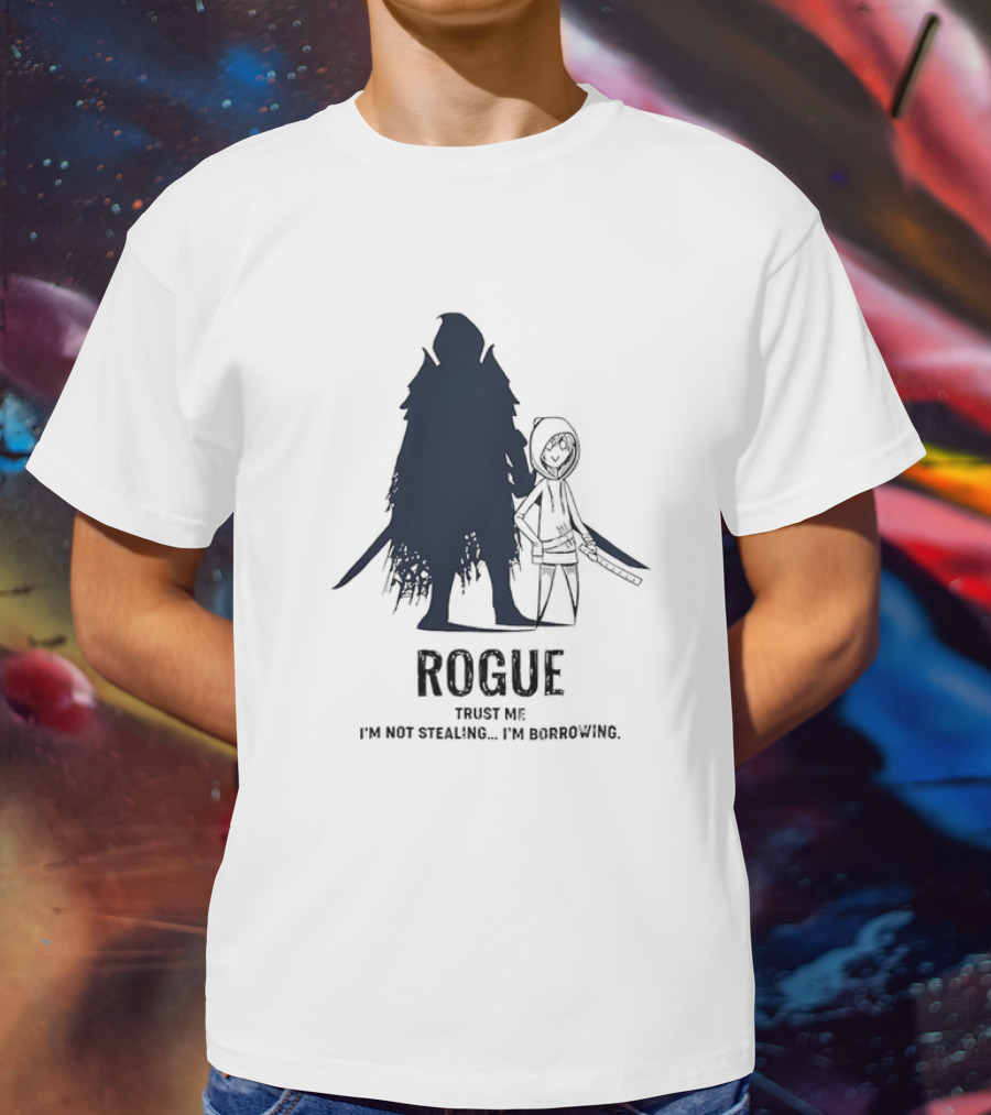 Dungeons And Dragons Rogue Trust Me I’m Not Stealing I’m Borrowing Silhouette T-Shirt