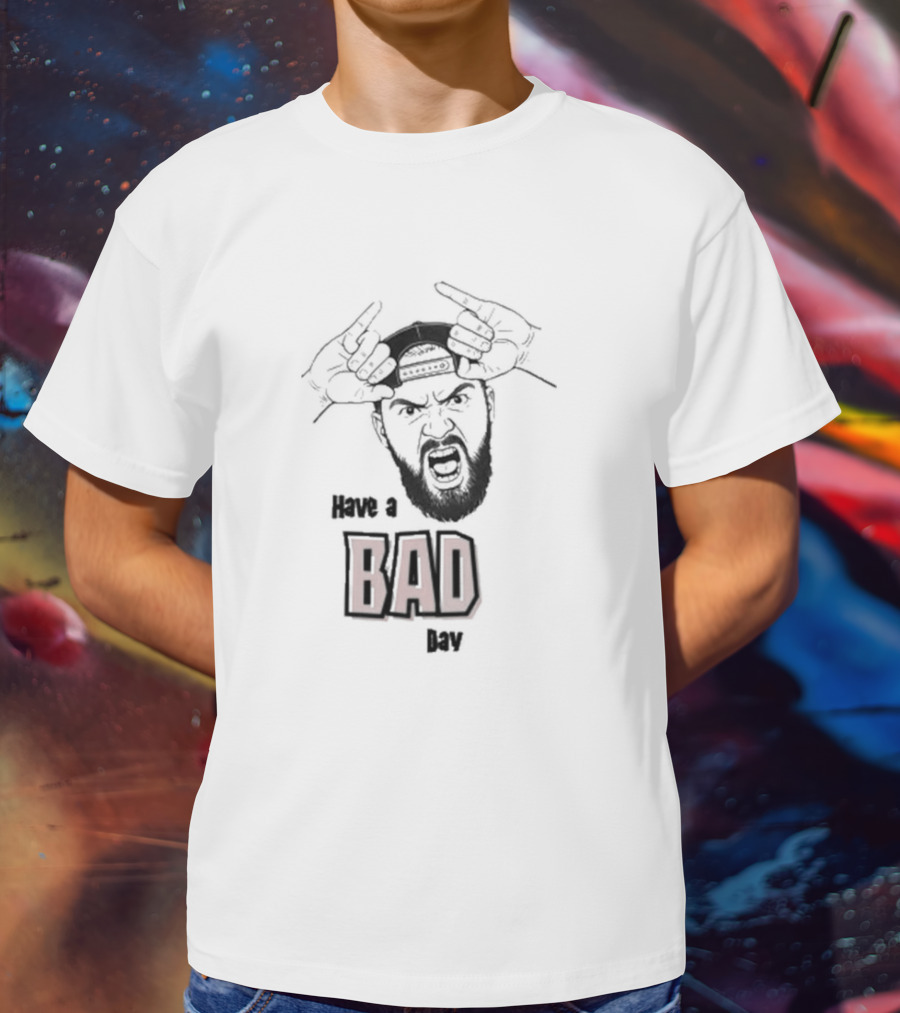 Eddie Kingston Bad Day Red Text With Sledgehammers And Crown T-Shirt