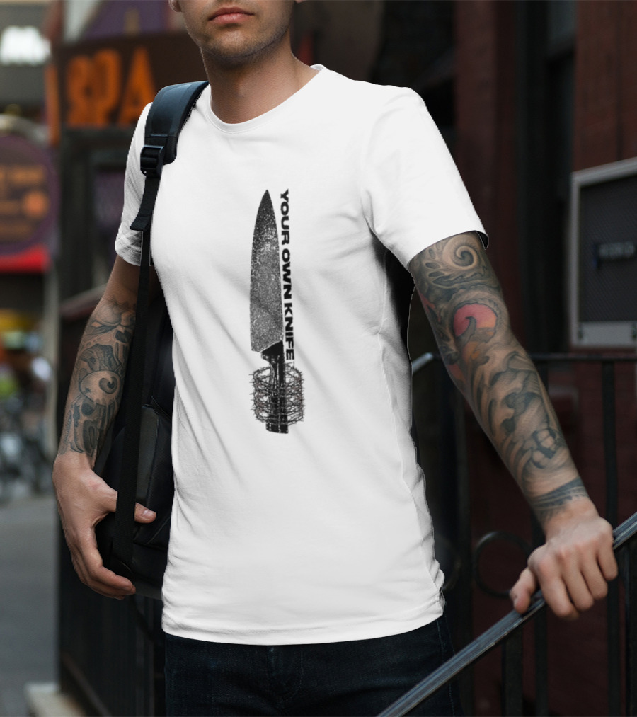 Counterparts Your Own Knife Bold Text Knife Handle Design T-Shirt
