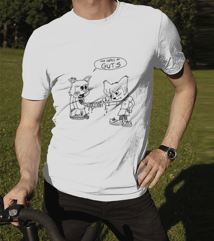 Cr1ttern3t She Hates My Guts Grumpy Cats Comic Style T-Shirt