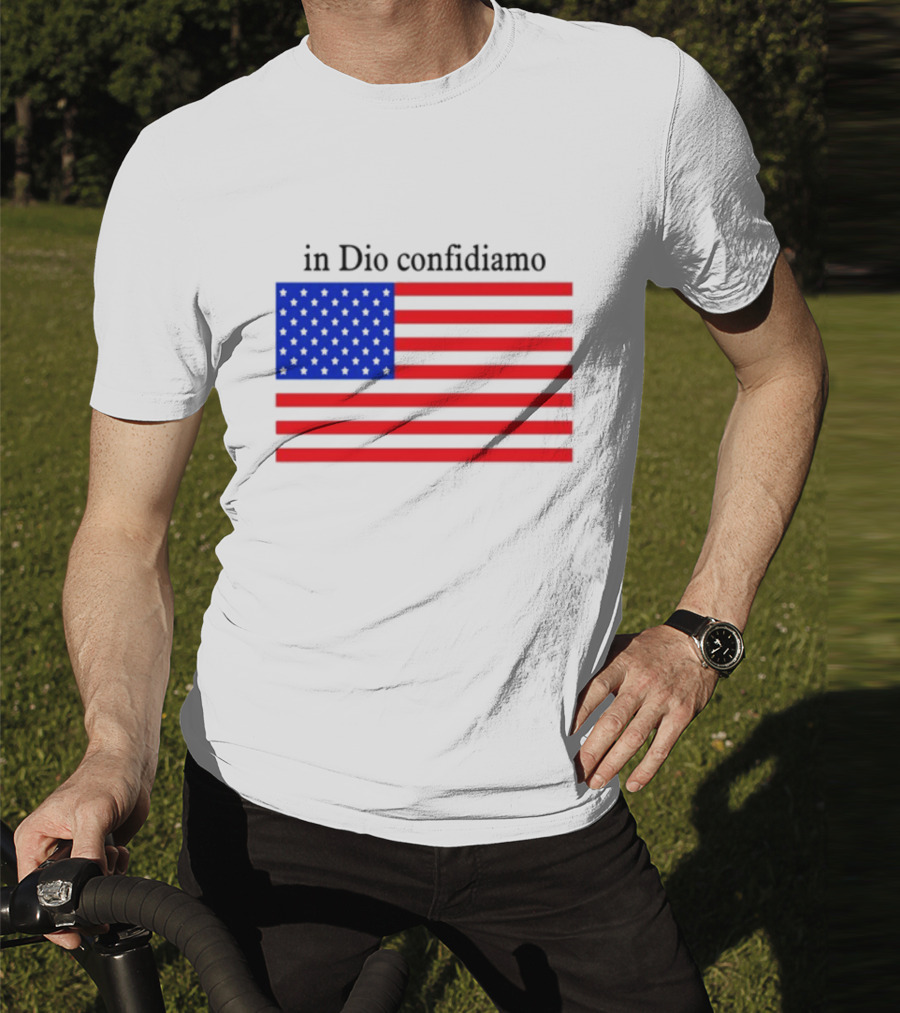Eric Adams Wearing In Dio Confidiamo T-Shirt