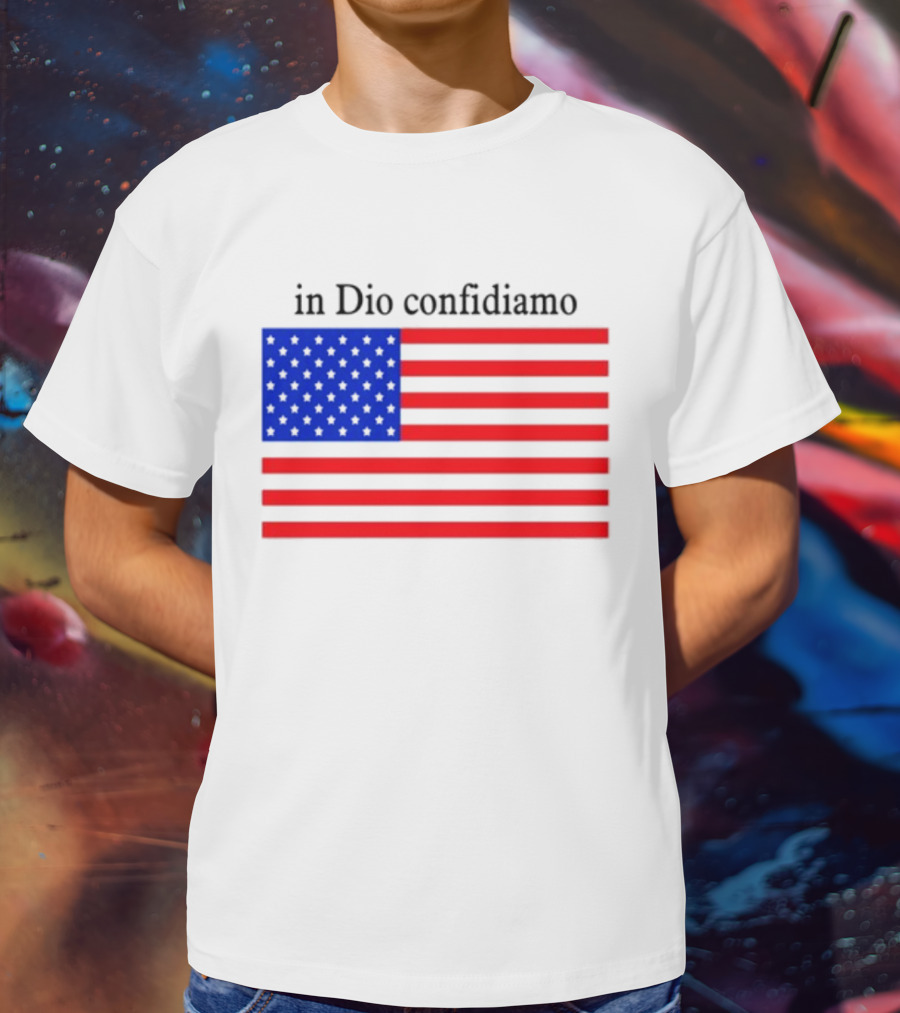 Eric Adams Wearing In Dio Confidiamo T-Shirt